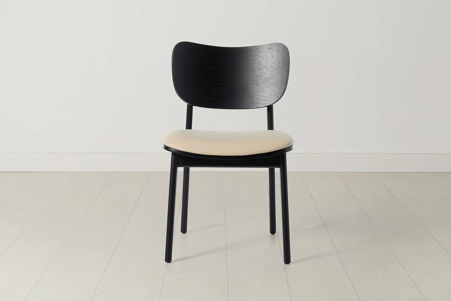 Dining Chair 02 (set of 2), Black / Oyster - Image 3