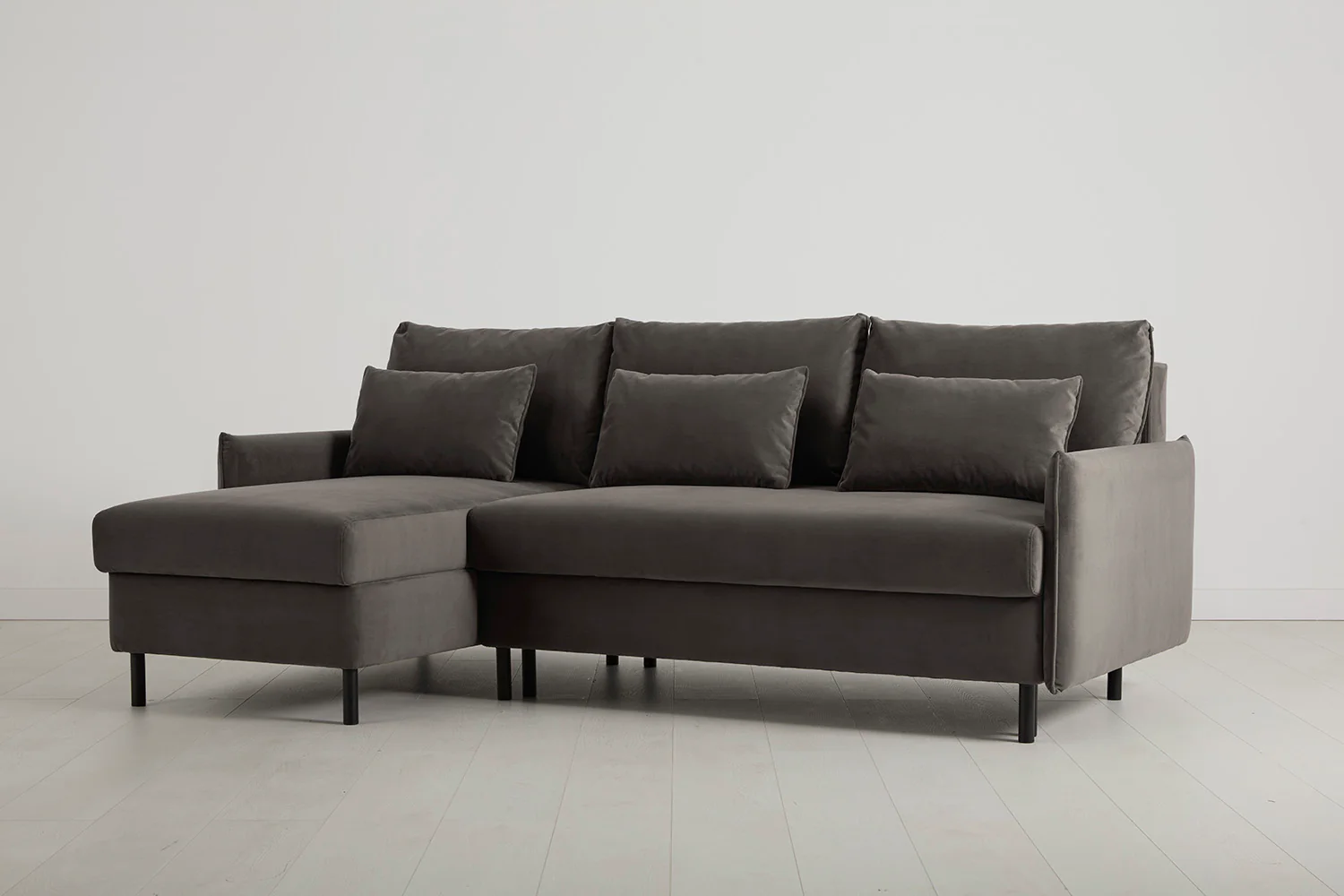 Model 12 Sofa Bed with Storage 3 Seater Left Chaise, Elephant - Image 8