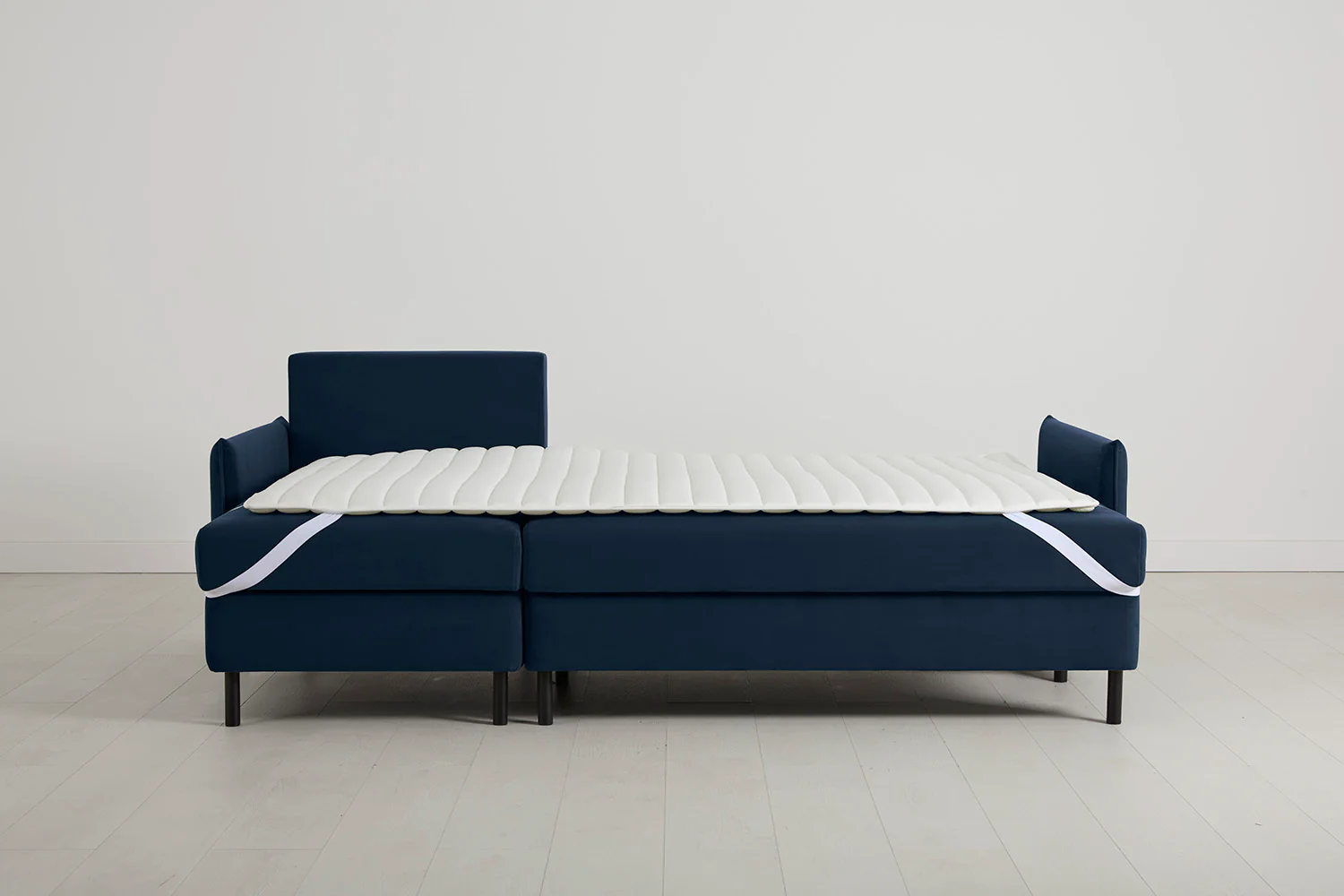 Model 12 Sofa Bed with Storage 3 Seater Left Chaise, Indigo - Image 9