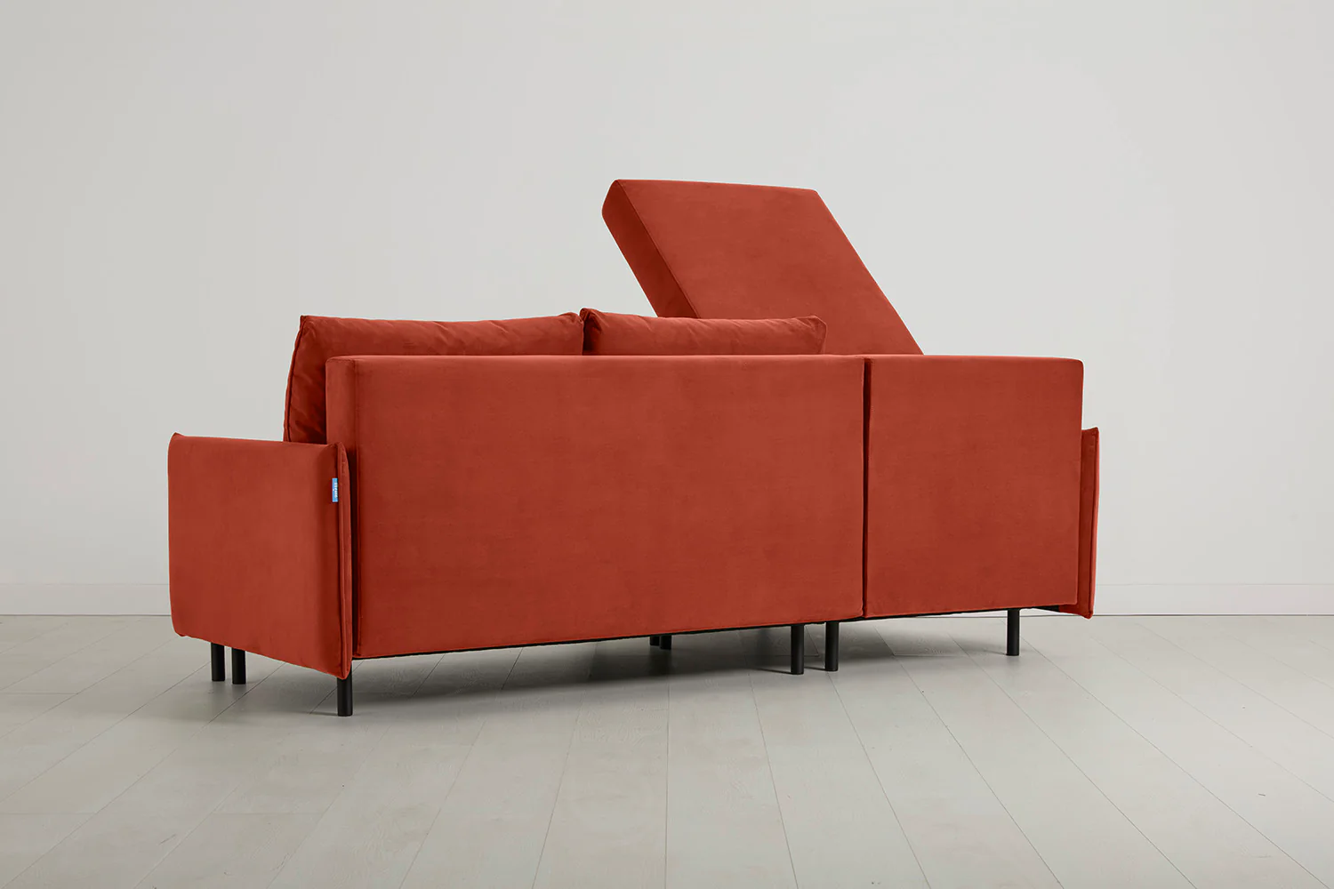 Model 12 Sofa Bed with Storage 3 Seater Left Chaise, Paprika - Image 9