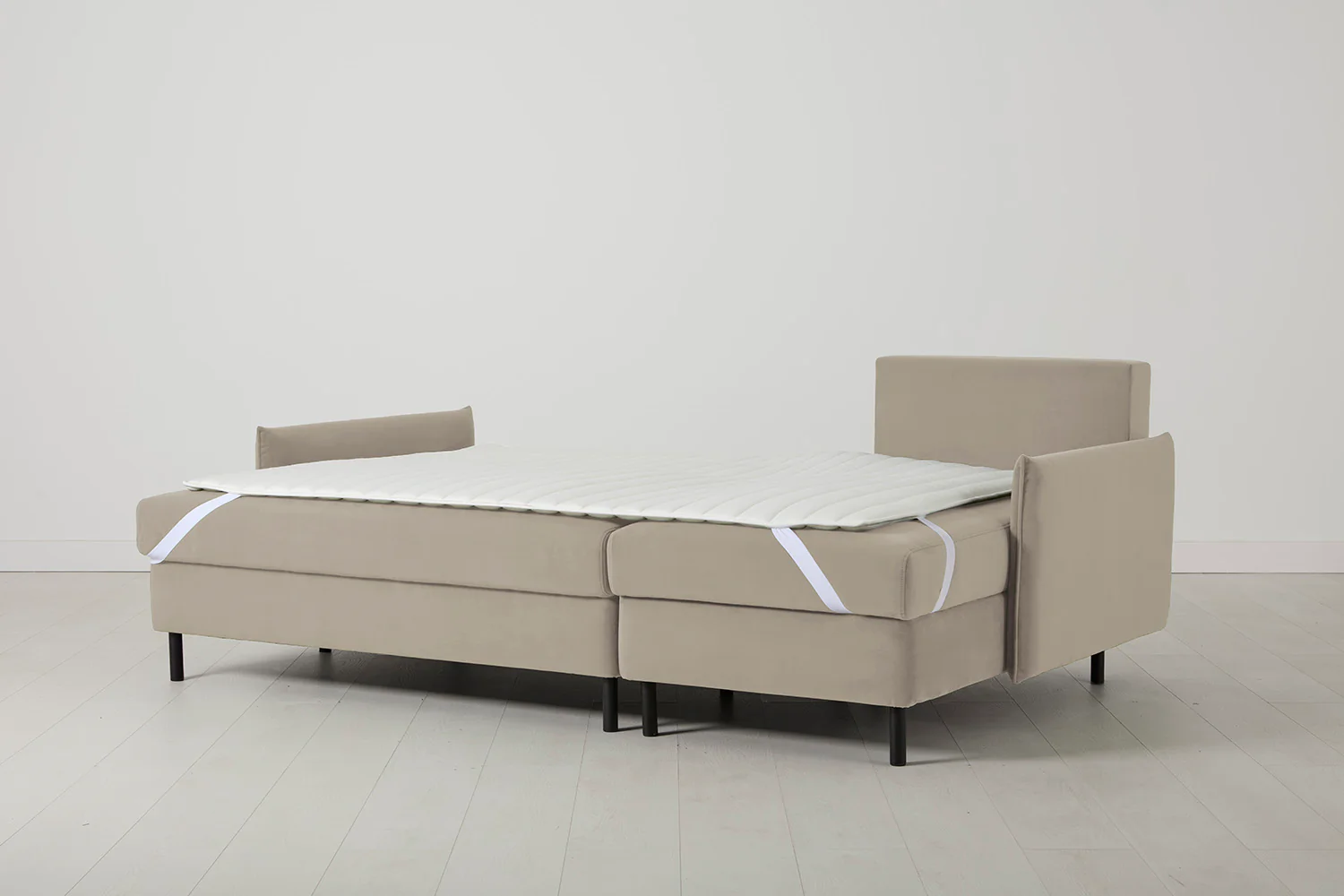 Model 12 Sofa Bed with Storage 3 Seater Right Chaise, Bone - Image 12
