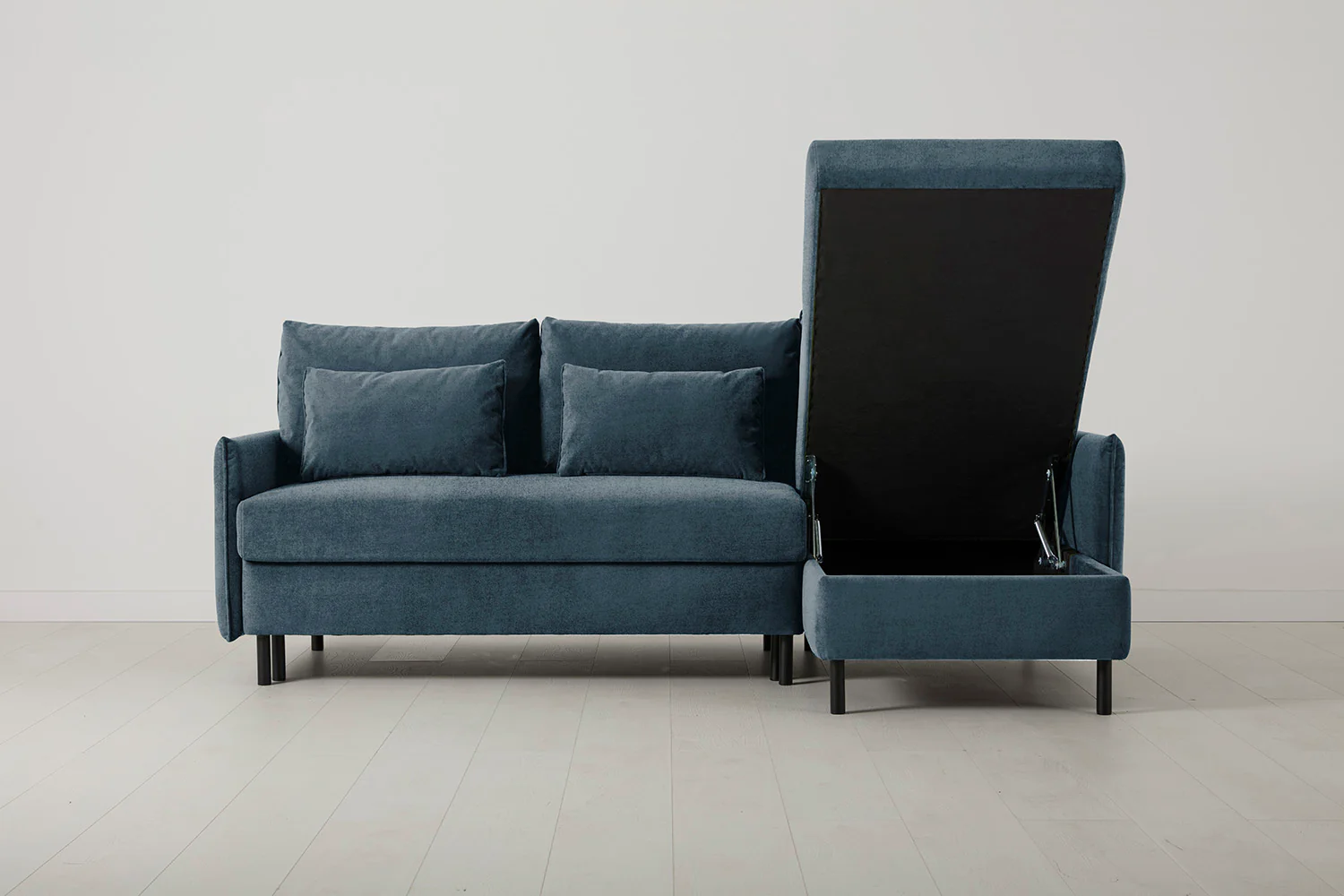 Model 12 Sofa Bed with Storage 3 Seater Right Chaise, Hydro - Image 3