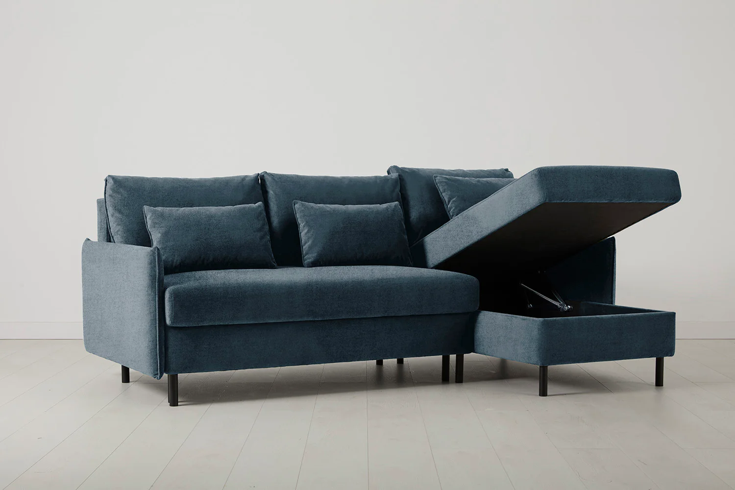 Model 12 Sofa Bed with Storage 3 Seater Right Chaise, Hydro - Image 5