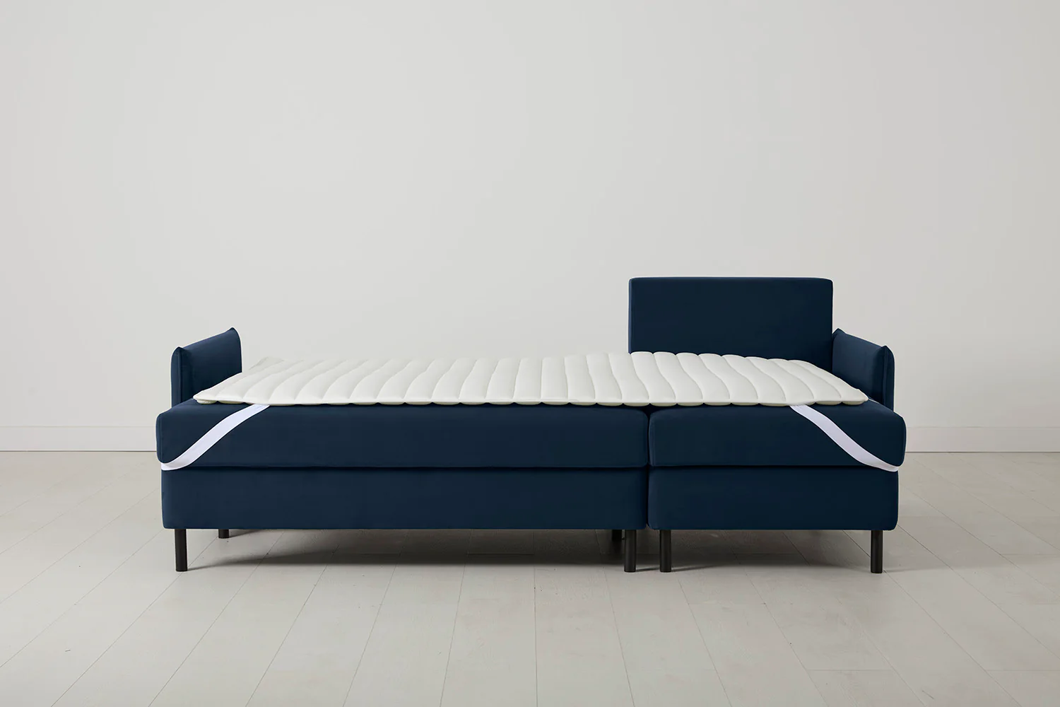 Model 12 Sofa Bed with Storage 3 Seater Right Chaise, Indigo - Image 9