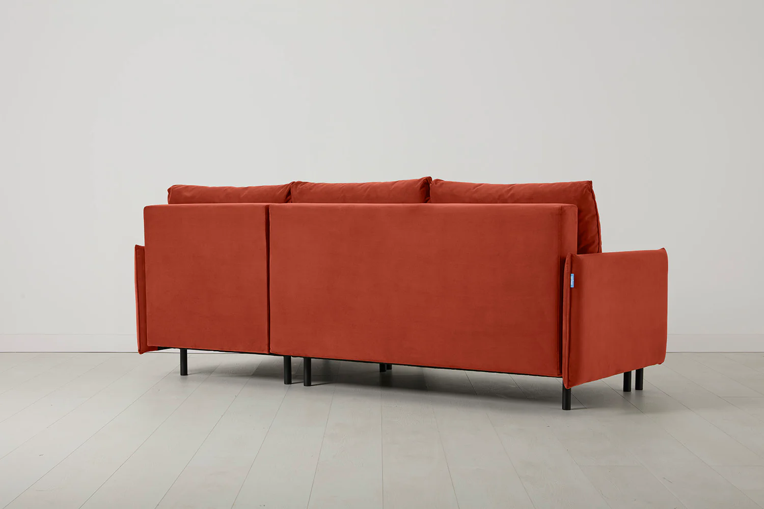 Model 12 Sofa Bed with Storage 3 Seater Right Chaise, Paprika - Image 6